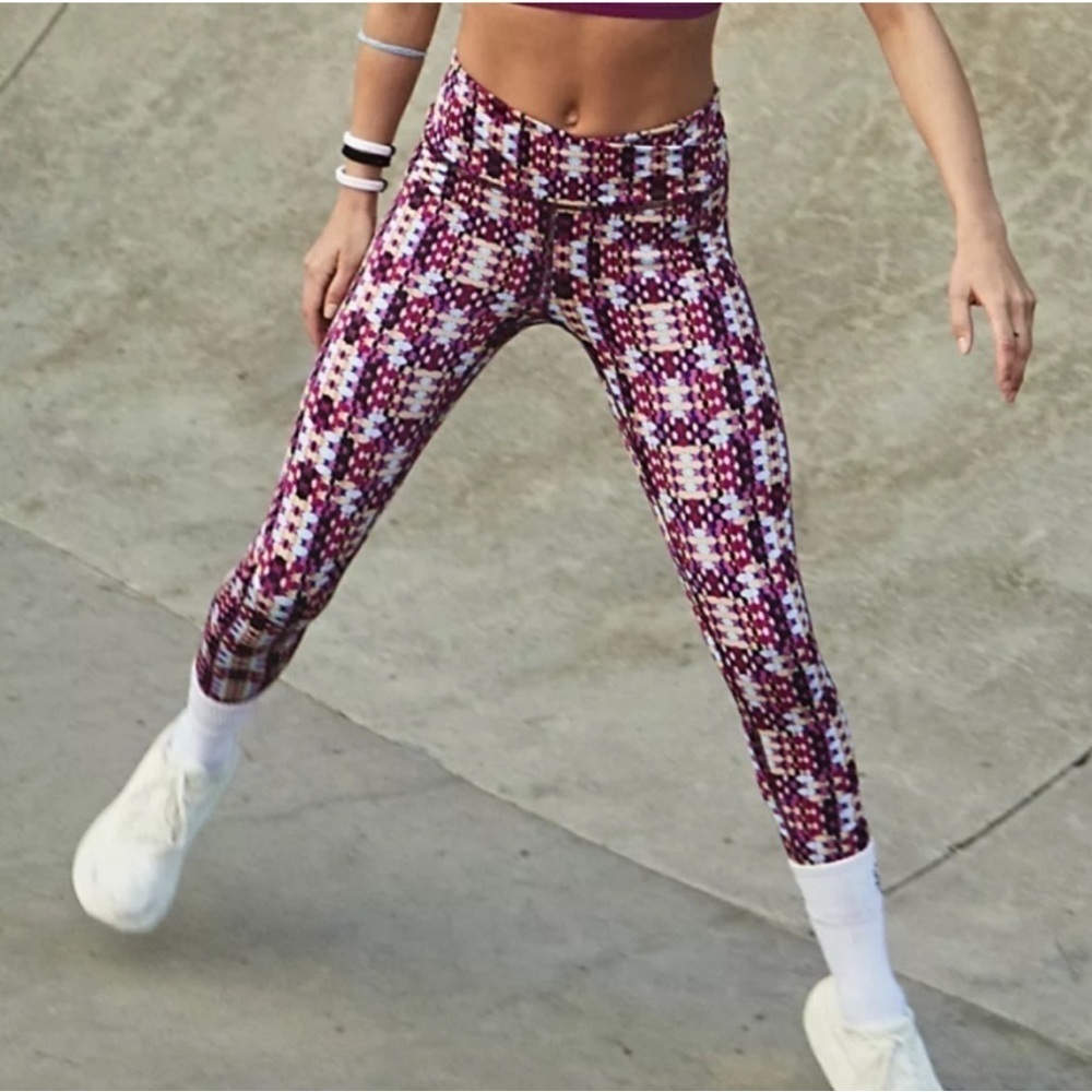 Free People FP Movement Lose Control Multicolor Print 7/8 Leggings